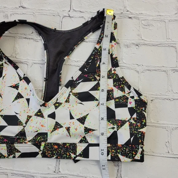 Victoria's Secret VSX Sports Bra Bralette Crop Top White black multicolor size S - Picture 8 of 14